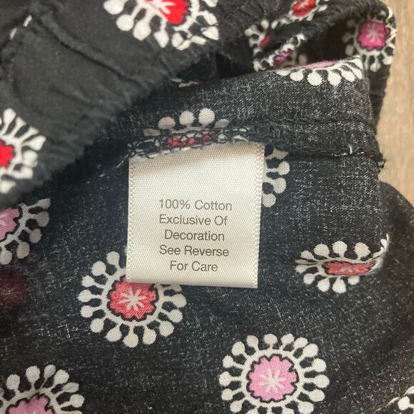 Vera Bradley‎ Loungewear Sleepwear Black Shorts 100% Cotton Abstract Floral sz S - Picture 9 of 10
